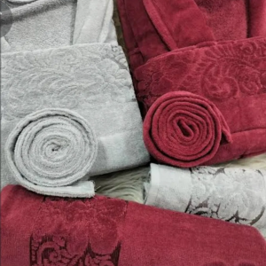 Cape de bain ADANS "Gris&Rouge"
