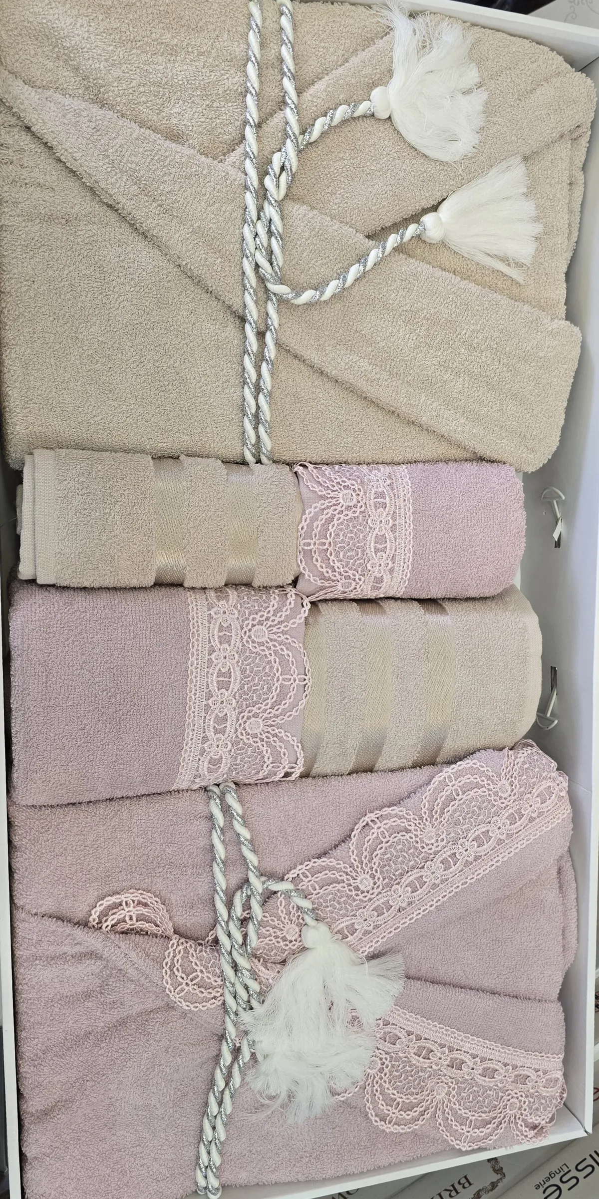 Cape de bain "Rose&Beige"