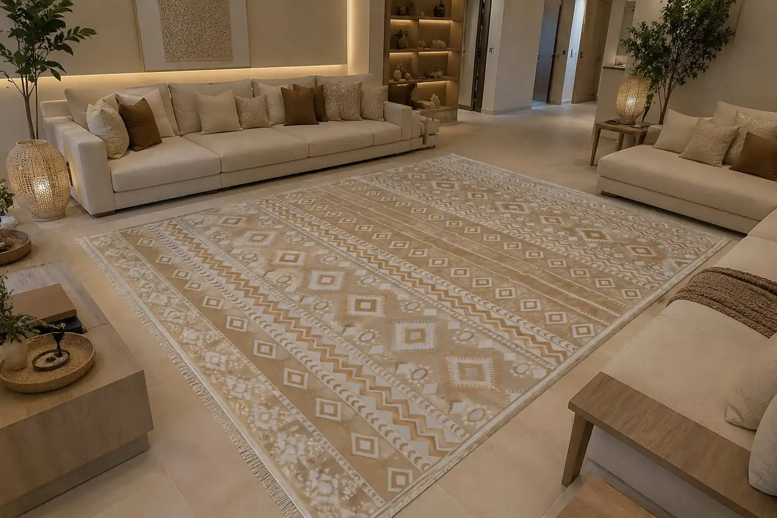 margoum aloucha 2m*3 (zig zag doré)