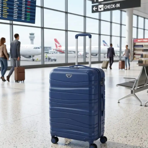 une valise moyenne tittou de couleur bleu marine