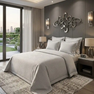 parure de lit 4 pcs couleur unit gris